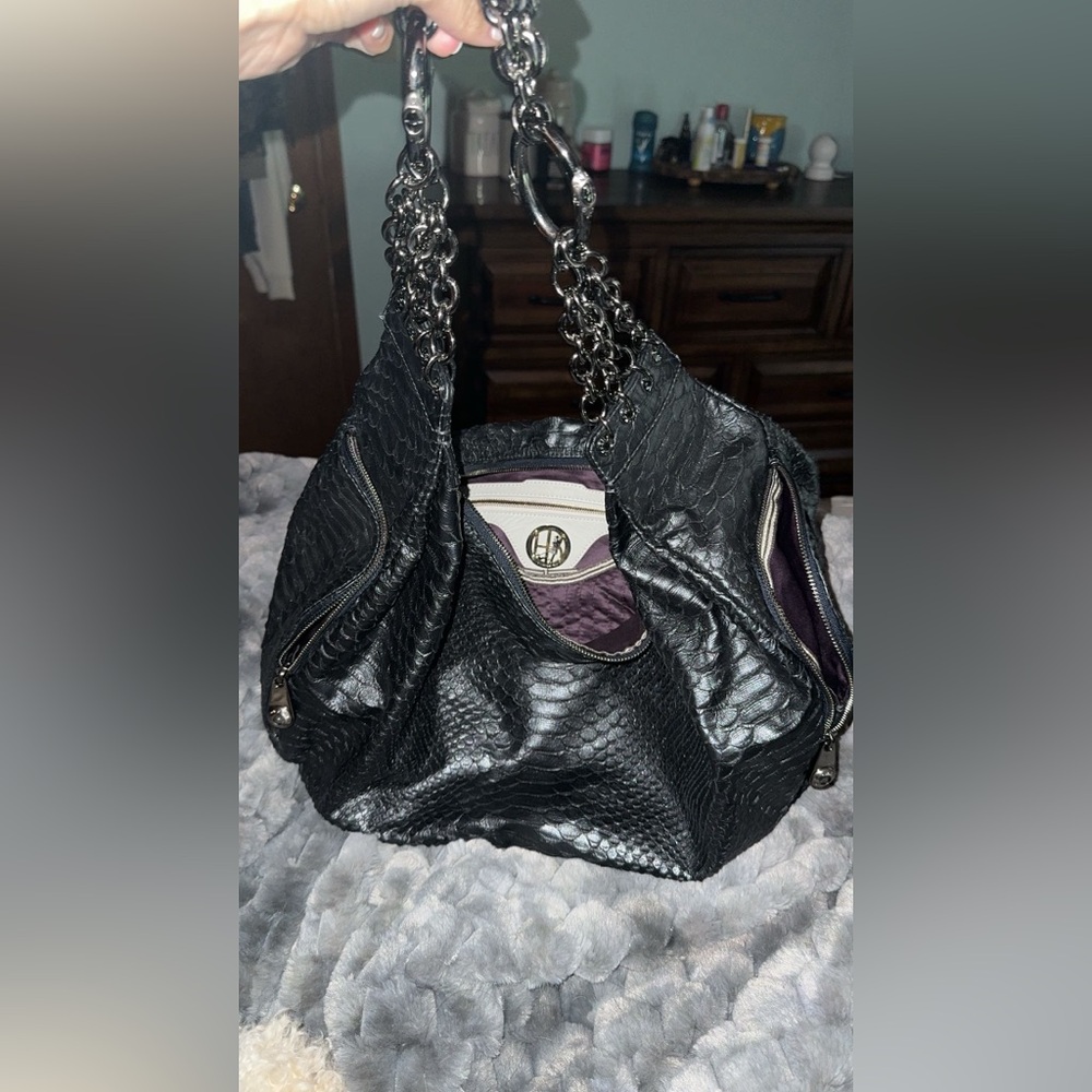 Henri Bendel Snake Skin Chain strap purse
